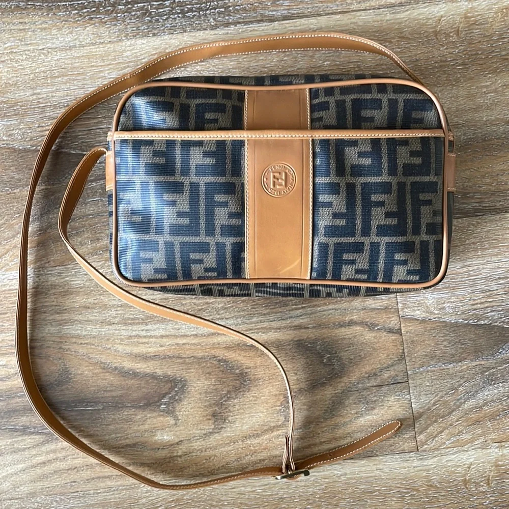 Fendi | Bags | Fendi Vintage Coated Canvas Logo Crossbody Bag